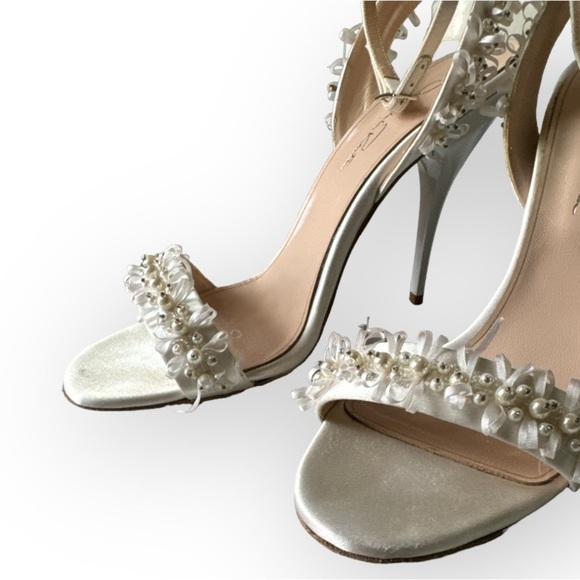 Oscar de la Renta Bridal Zemma made to order Wedding Sandal Slingback Heels - Picture 4 of 10